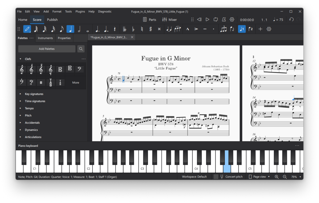 Schermata MuseScore